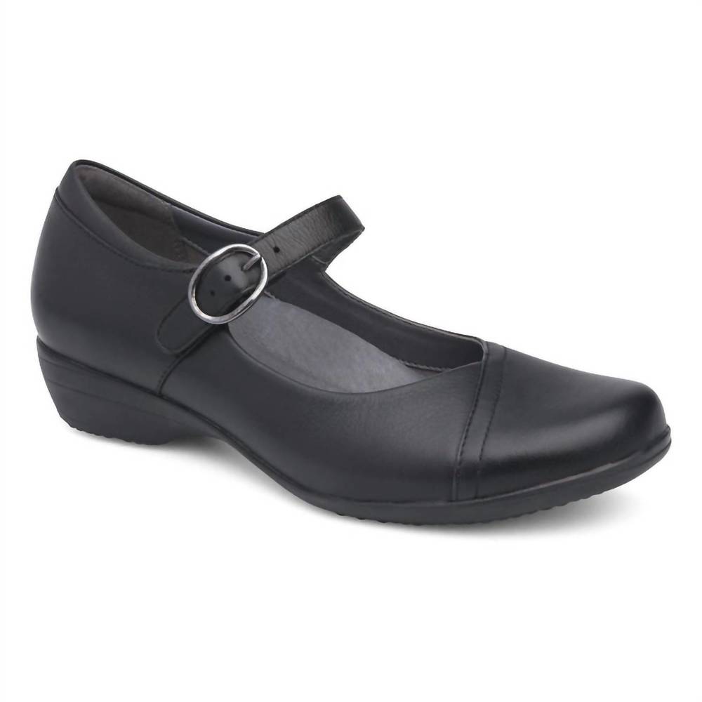 NEW DANSKO fawna wide shoes in wide black milled nappa